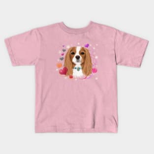 Blenheim Cavalier King Charles Spaniel Love Design Kids T-Shirt